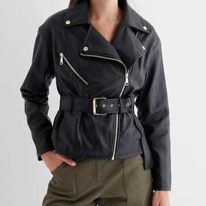 Women's Black Biker Jacket